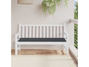Coussin de banc de jardin, coussin d'assise noir 150x50x3 cm tissu oxford cf52777