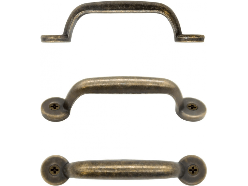  Jeu de 2 poignées de tiroir en bronze ancien (89 x 22 mm) pour tiroirs, armoires, coiffeuses, cuisines, buffets, placards  - Conforama C