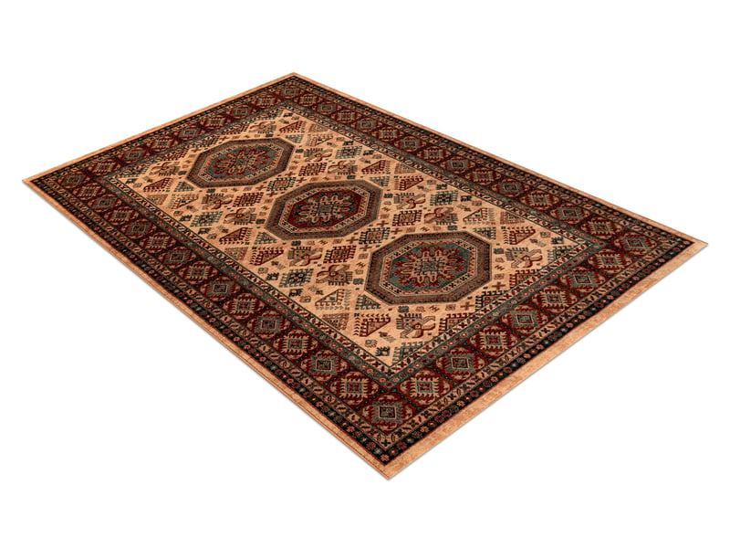  Tapis en laine kashqai 4317 100 oriental, ornement, couleur saumon   bordeaux 160x240 cm  - Conforama C