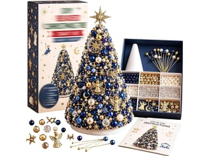 Kit diy de sapin de noël en perles – activité manuelle créative à réaliser soi-même-style 1