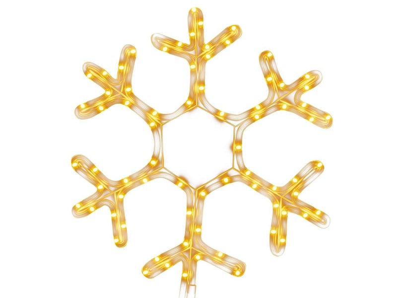  Figure de flocon de neige de noël et 72 led blanc chaud 38x37cm  - Conforama A