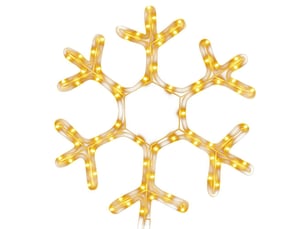 Figure de flocon de neige de noël et 72 led blanc chaud 38x37cm