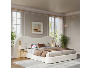 Lit coffre 180x200 cm   Morn Vibe coloris blanc