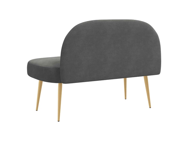 Banc rembourré, banc de lit avec dossier gris foncé 110x60x76 cm shl45598  - Conforama D