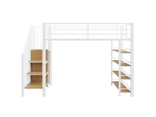 Lit mezzanine 90x200 cm MAISONORA   coloris blanc