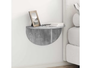 Étagère flottante, étagère suspendue montage mural gris béton 48 x 24 x 24 cm cf42536