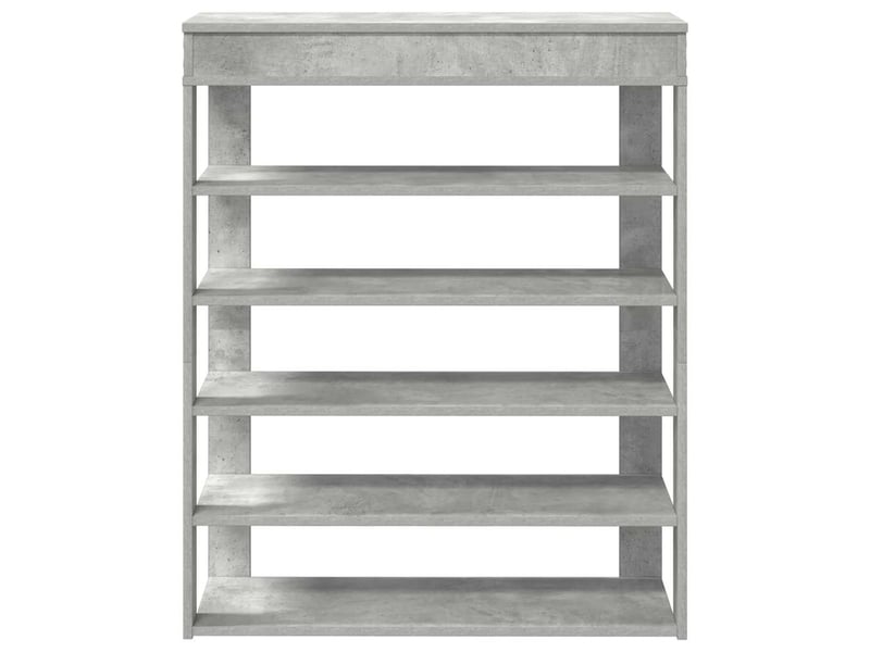  Meuble à chaussures, étagère à chaussures gris béton 80x30x98 cm bois d'ingénierie  - Conforama D