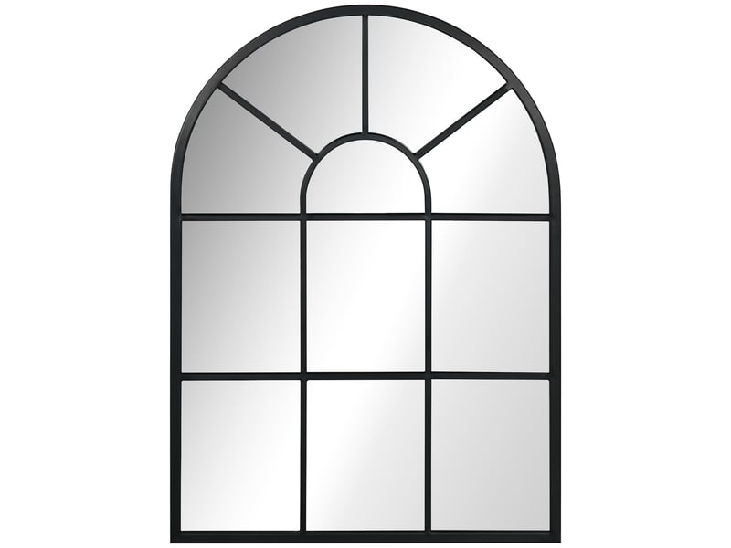  Miroir mural en métal cadre doré en forme de voûtée – décoration pour entrée ,chambre à coucher, salon – 70 x 50 cm  - Conforama B