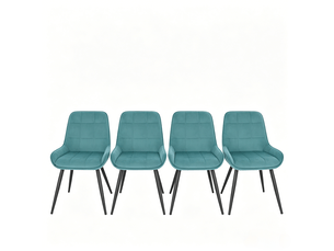 Chaise de salle à manger siège haut rembourré chaise de cuisine fonctionnelle style élégant ensemble de 4 pièces