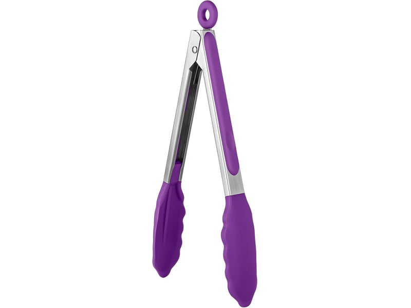  Pince de cuisine en silicone résistant à la chaleur avec embouts en caoutchouc scellés et poignée en acier revêtue de silicone pour servir (violet) No Commercial reference - Conforama A
