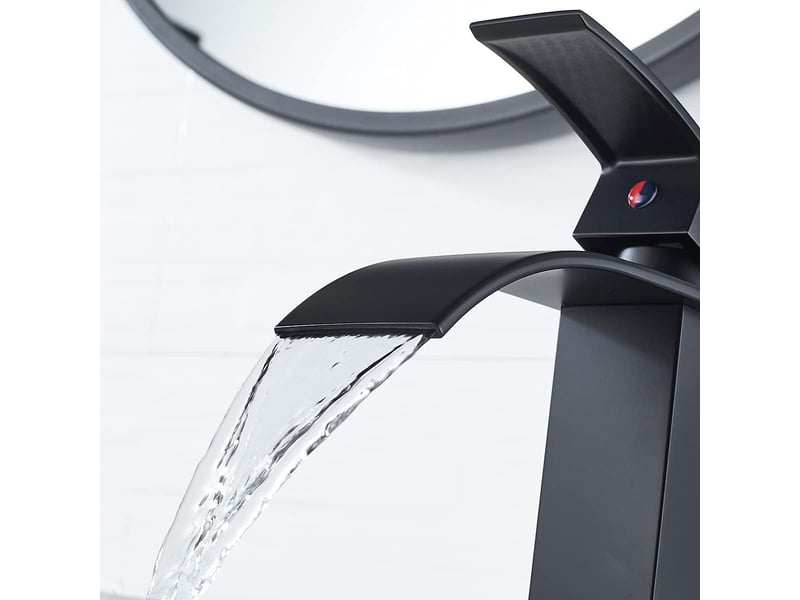  Robinet de lavabo, robinet de salle de bain cascade, hauteur 30 cm (noir) - cc005322zls CC005322ZLS - Conforama D