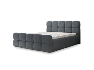 Lit coffre 140x200 cm <strong>MASSENO</strong>  <strong></strong> coloris gris