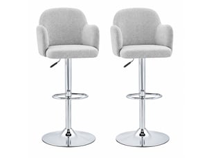 tabouret de bar assise réglable en hauteur <strong>STILVORA</strong> - gris