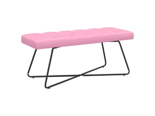 Banc chambre, banc de lit avec capitonnage bouton rose 110x40x46 cm tissu