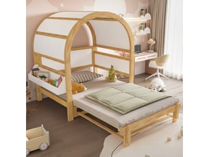 Lit extensible 140x200 cm <strong>MERAX</strong> <strong>lit enfant bicolore</strong> coloris bicolore