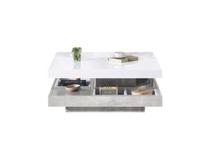 Table basse carré(e) coloris blanc MEUBLIV - 70 cmx70 cm