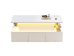 Table basse rectangulaire coloris blanc <strong>HAUSS SPOLE</strong> <strong></strong> - 50 cmx100 cm