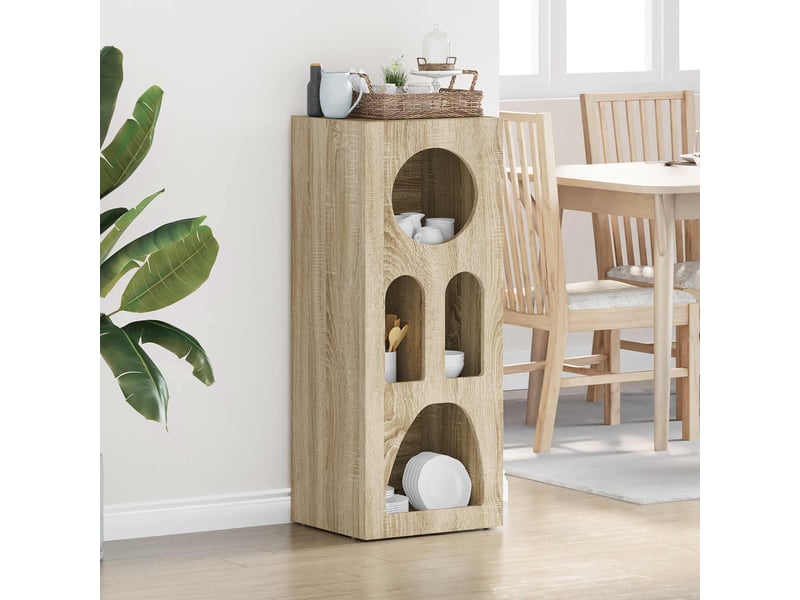 Buffet - bahut - meuble de rangement elst chêne sonoma 40 x 35 x 100.5 cm bois d'ingénierie - Conforama B