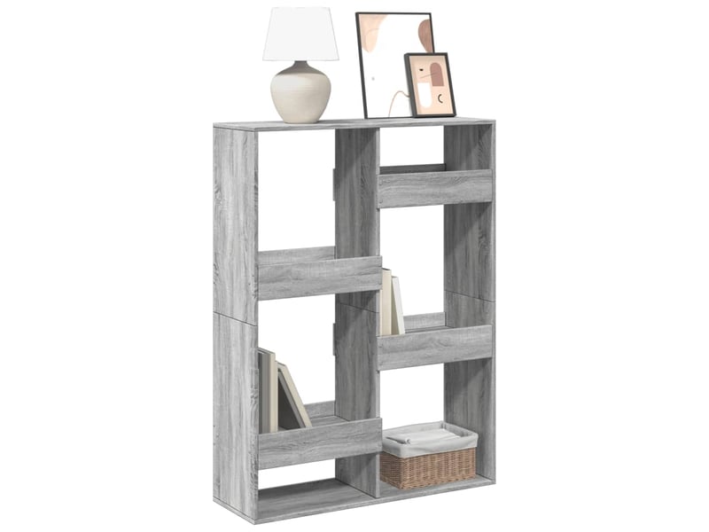  Bibliothèque, meuble de rangement salon sonoma gris 100x33x135 cm bois d'ingénierie  - Conforama B