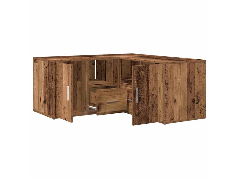  Armoire d'angle, armoire de rangement vieux bois 160x40x45 cm bois d'ingénierie  - Conforama A