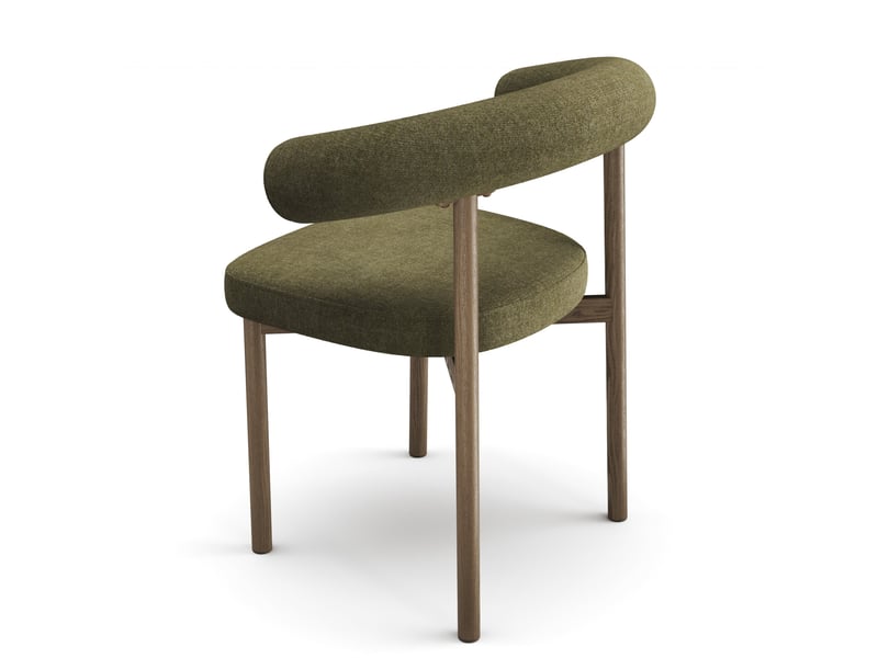  Lot de 2 chaises en tissu tramé toucher doux vert vintage harper SC65TTDVV - Conforama C
