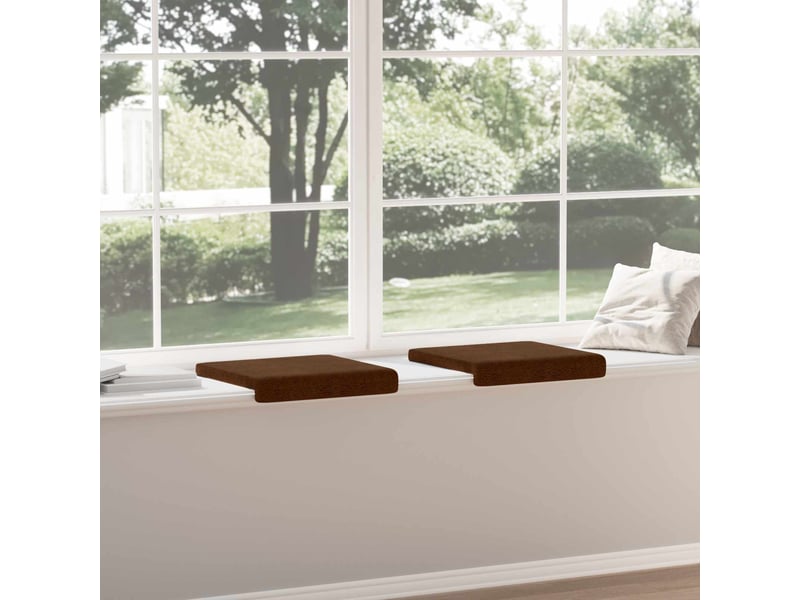  Lot de 2 coussins de banc, coussins d'assise, coussins pour chaisecanapé tissu en suède synthétique marron cf52505  - Conforama D