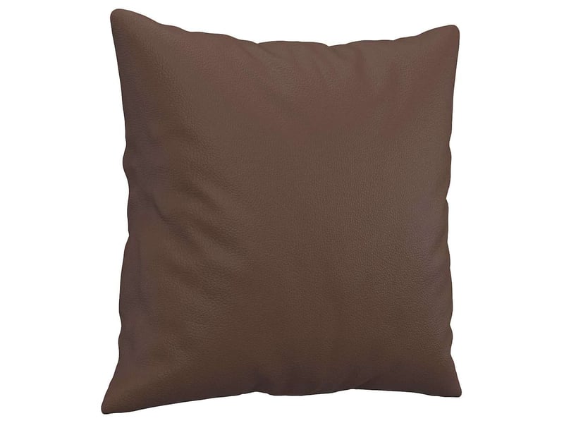  Lot de 2 coussins décoratifs marron 40x40 cm similicuir cf60875  - Conforama C