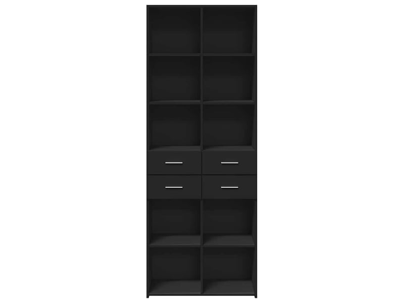 Buffet haut - bahut - meuble de rangement noir 70x42,5x185 cm bois d'ingénierie  - Conforama D