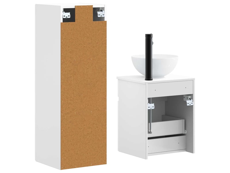 Ensemble de mobilier de salle de bain 2 pcs blanc brillant shl6479 - Conforama E
