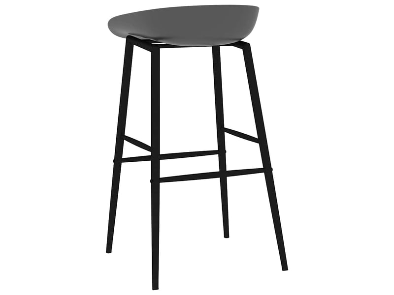  Lot de 4 chaises de bar, tabourets hauts gris cf29491  - Conforama E