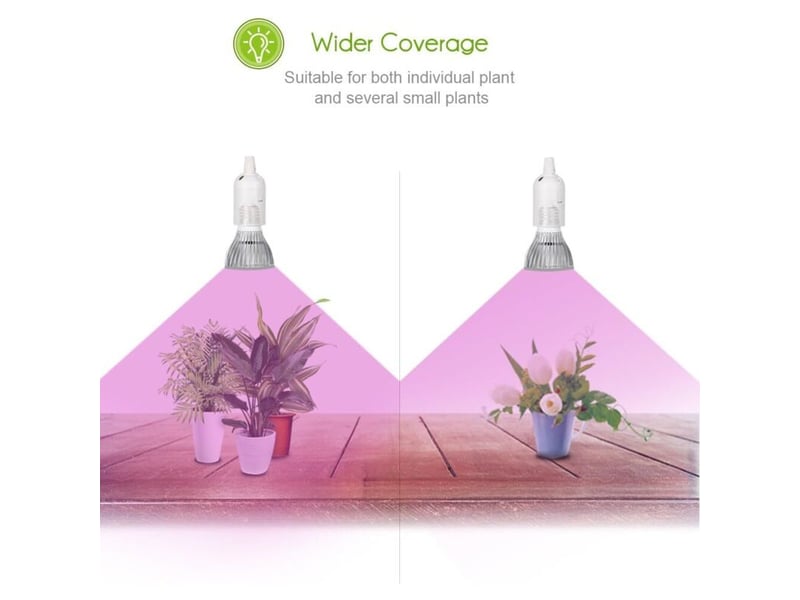  30w 40led ampoule grow light e27 85-265v pour plantes, fleurs, légumes - rw  - Conforama B