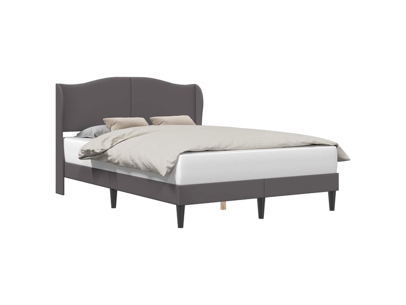  Lit double- lit adulte -  cadre de lit avec tête de lit gris 120 x 190 cm simili cuir  - Conforama A