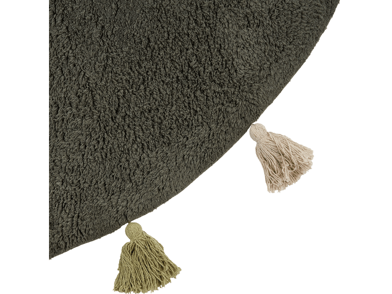 Tapis enfant kodinhi vert foncé ø 120 cm coton - Conforama E