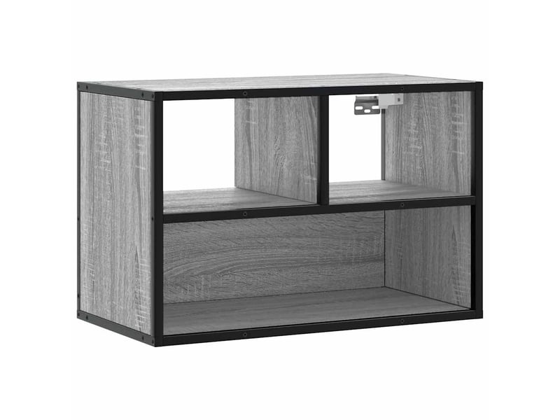  Meuble tv - banc tv - meuble de rangement sonoma gris 60x31x39,5 cm bois d'ingénierie et métal  - Conforama A