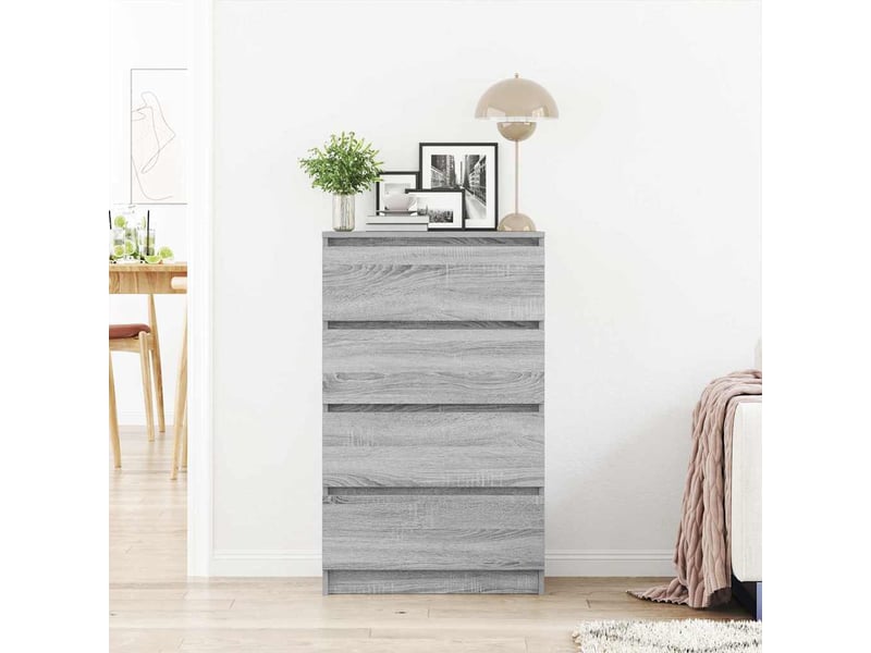  Buffet - bahut - meuble de rangement sonoma gris 60x35x98,5 cm bois d'ingénierie  - Conforama C
