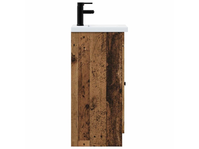 Meuble de salle de bain avec évier bois ancien shl988 - Conforama E