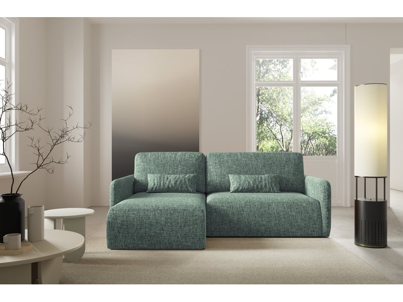 Canapé d'angle convertible livello l vert  - Conforama B