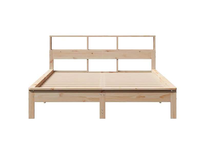  Lit double- lit adulte -  cadre de lit sans matelas 150x200 cm bois de pin massif  - Conforama C