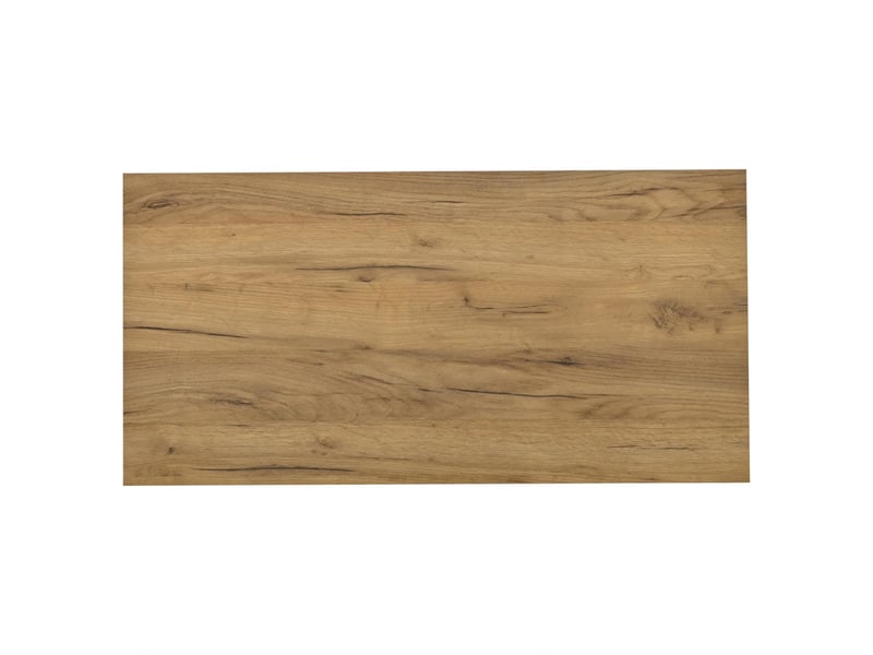  Table basse avec 2 tiroirs et led en panneau de particules blanc et bois 100x50x35 cm - pangivo  - Conforama E