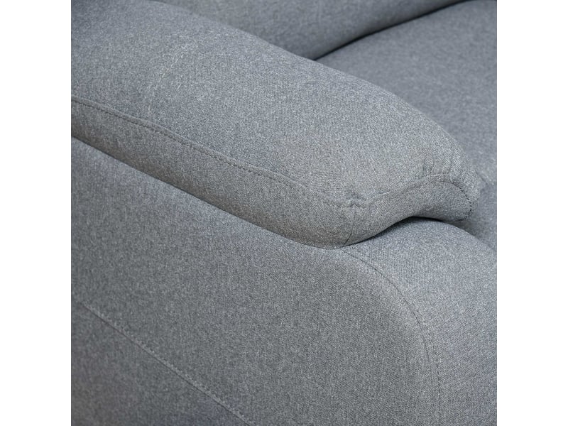 Fauteuil relax inclinable gris clair, repose-pieds intégré, dossier à 148°, fauteuil de télévision avec poche latérale - Conforama D