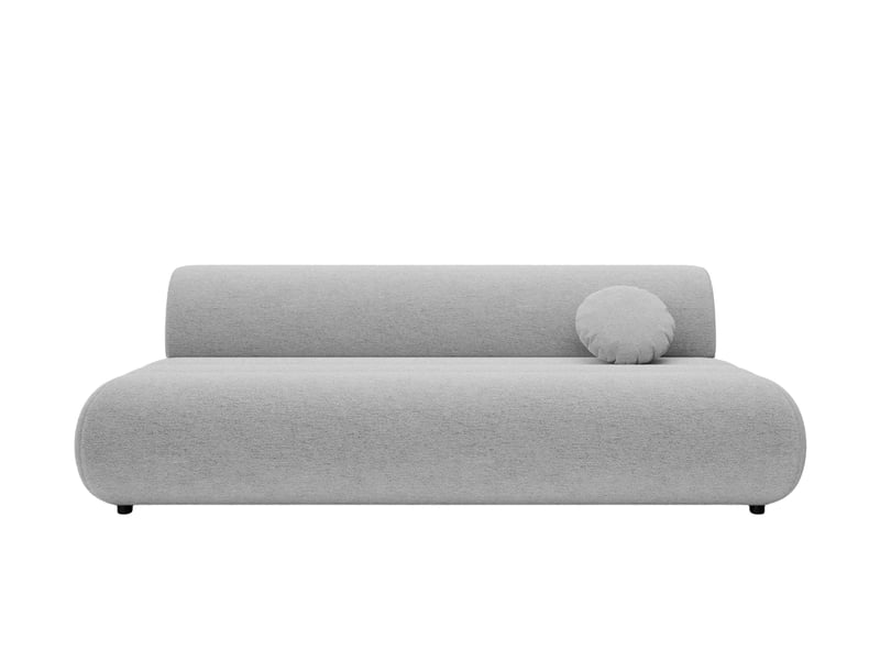  Bordilla - canapé droit convertible tissu chenille 3 places gris clair  - Conforama A