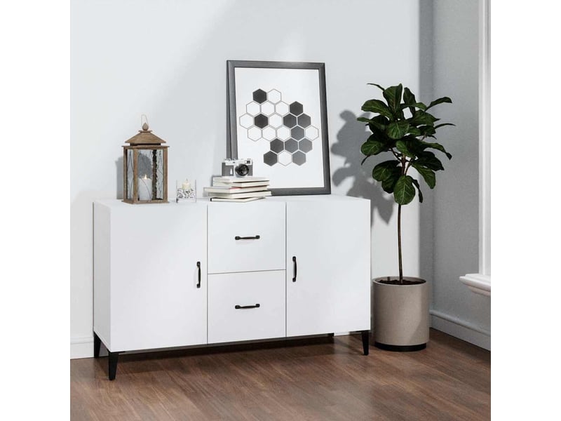  Buffet - bahut - meuble de rangement blanc 100x36x60 cm bois d'ingénierie  - Conforama B