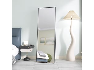 Miroir rectangulaire à fixer coloris noir <strong></strong> <strong></strong> - 53 cm x 53 cm