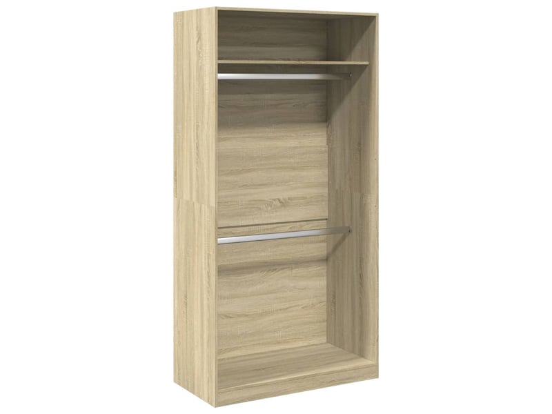  Garde-robe chambre, armoire de rangement chêne sonoma 100x50x200 cm aggloméré shl9798  - Conforama A