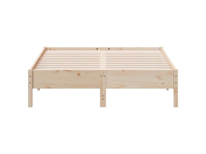  Lit double- lit adulte -  cadre de lit sans matelas 150x200 cm bois de pin massif  - Conforama C