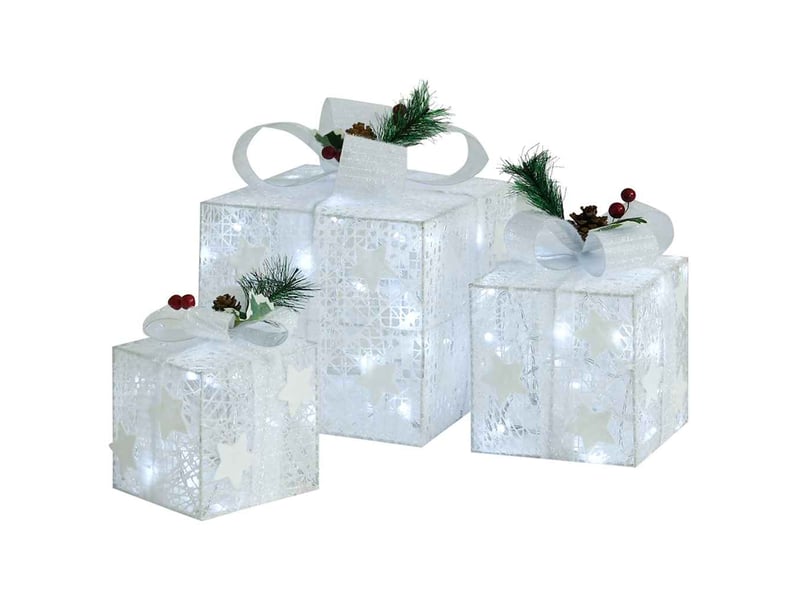  Boîtes-cadeaux de noël décoratives 3 pcs extérieur intérieur  - Conforama A