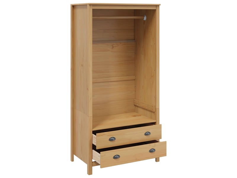  Armoire chambre, armoire de rangement hill marron miel 84x50x170 cm pin massif  - Conforama D