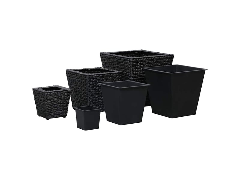  Jardinière - lits surélevés 3 pcs jacinthe d'eau noir  - Conforama A
