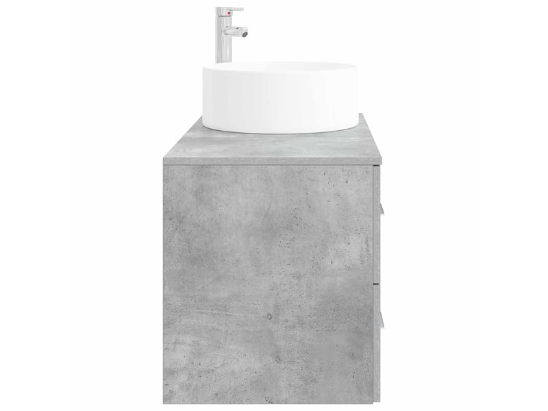 Ensemble de mobilier de salle de bain 2 pc gris béton cf64147 - Conforama D