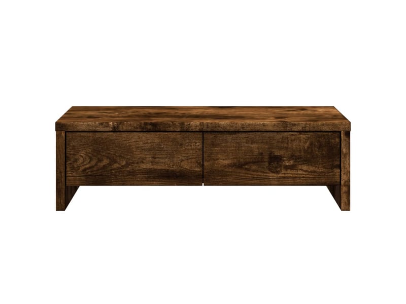  Support de moniteur table meuble bureau avec tiroirs bois d'ingénierie marron 02_0044936  - Conforama B